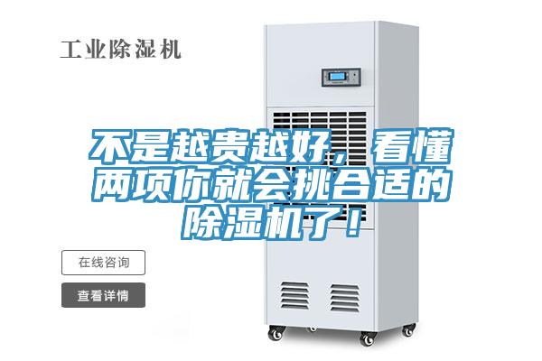 不是越貴越好，看懂兩項你就會挑合適的除濕機了！