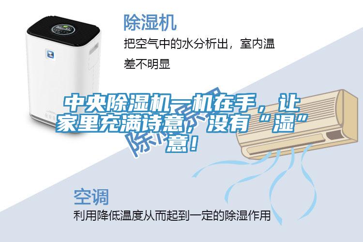 中央除濕機(jī)一機(jī)在手，讓家里充滿詩(shī)意，沒(méi)有“濕”意！