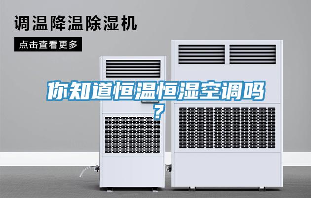 你知道恒溫恒濕空調(diào)嗎？