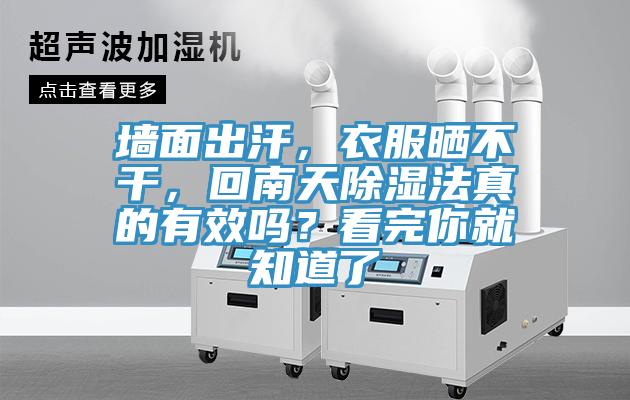 墻面出汗，衣服曬不干，回南天除濕法真的有效嗎？看完你就知道了