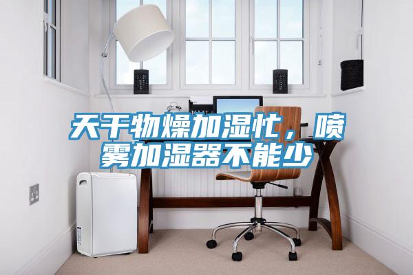 天干物燥加濕忙，噴霧加濕器不能少