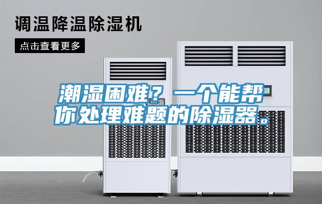 潮濕困難？一個能幫你處理難題的除濕器。