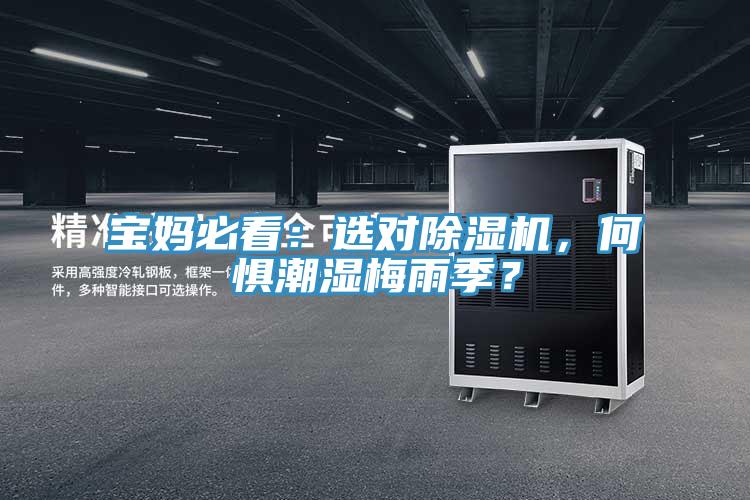寶媽必看：選對除濕機(jī)，何懼潮濕梅雨季？