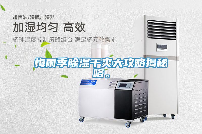 梅雨季除濕干爽大攻略揭秘咯。