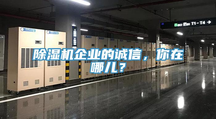 除濕機(jī)企業(yè)的誠信，你在哪兒？
