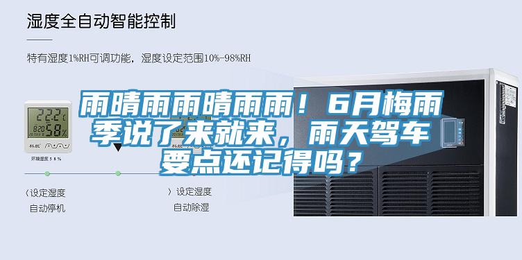 雨晴雨雨晴雨雨！6月梅雨季說了來就來，雨天駕車要點還記得嗎？