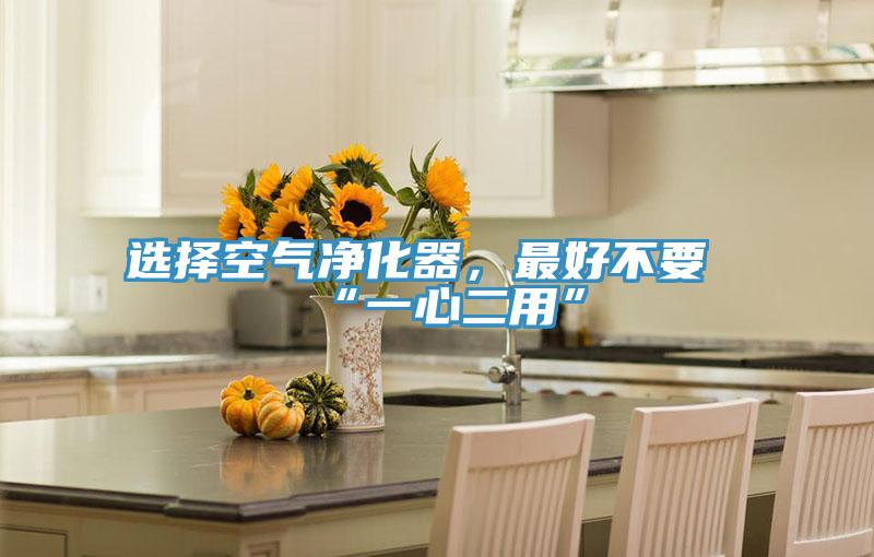 選擇空氣凈化器，最好不要“一心二用”