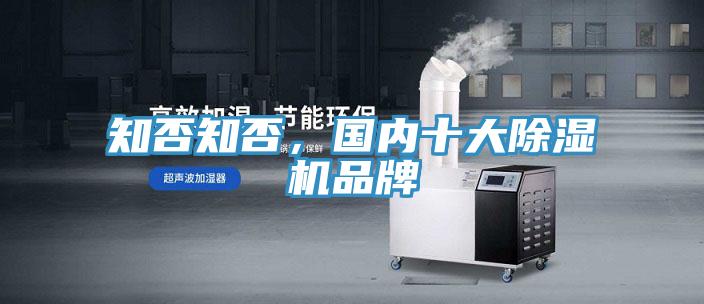 知否知否，國內(nèi)十大除濕機(jī)品牌