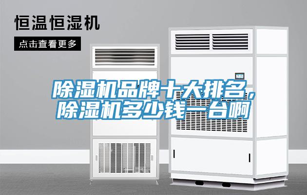 除濕機品牌十大排名，除濕機多少錢一臺啊
