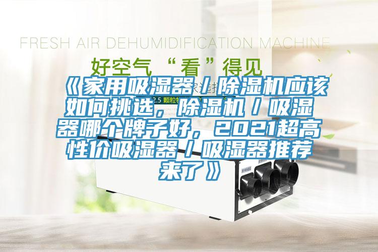 《家用吸濕器／除濕機應該如何挑選，除濕機／吸濕器哪個牌子好，2021超高性價吸濕器／吸濕器推薦來了》