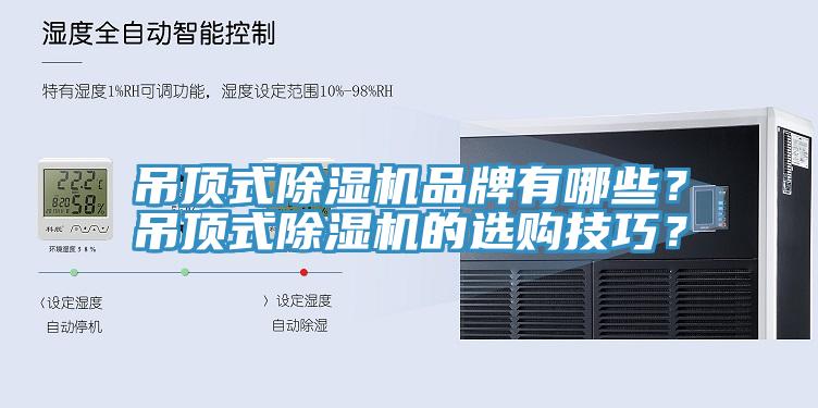 吊頂式除濕機品牌有哪些？吊頂式除濕機的選購技巧？