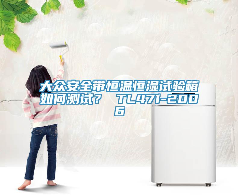 大眾安全帶恒溫恒濕試驗(yàn)箱如何測試？ TL471-2006
