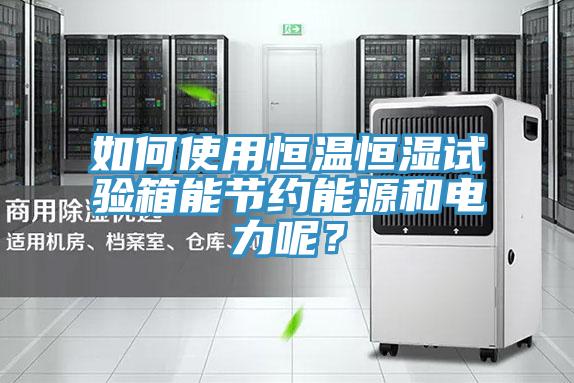 如何使用恒溫恒濕試驗(yàn)箱能節(jié)約能源和電力呢？