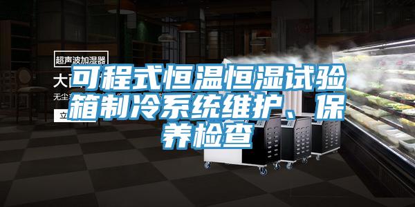 可程式恒溫恒濕試驗箱制冷系統維護、保養(yǎng)檢查