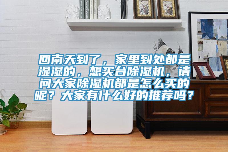 回南天到了，家里到處都是濕濕的，想買臺(tái)除濕機(jī)，請(qǐng)問大家除濕機(jī)都是怎么買的呢？大家有什么好的推薦嗎？