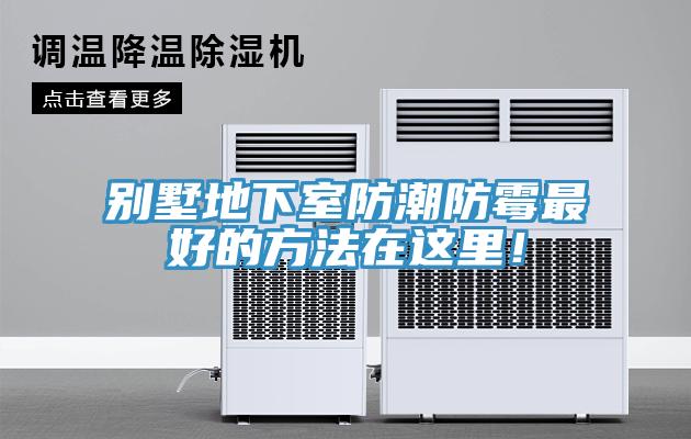 別墅地下室防潮防霉最好的方法在這里！