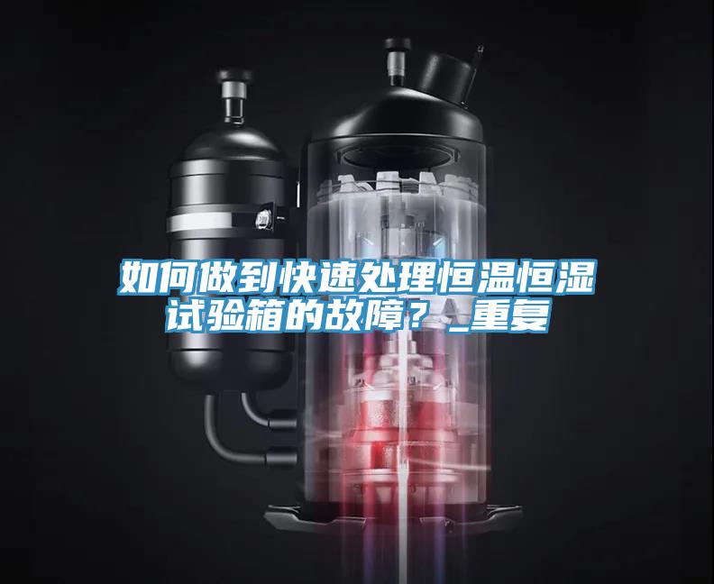 如何做到快速處理恒溫恒濕試驗(yàn)箱的故障？_重復(fù)