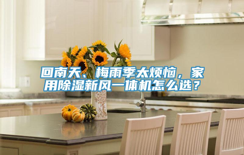 回南天、梅雨季太煩惱，家用除濕新風(fēng)一體機(jī)怎么選？