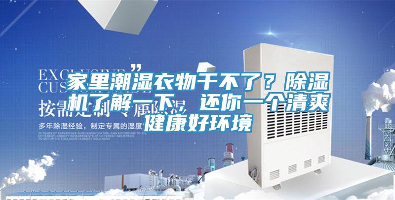 家里潮濕衣物干不了？除濕機了解一下，還你一個清爽健康好環(huán)境