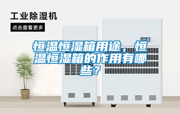 恒溫恒濕箱用途，恒溫恒濕箱的作用有哪些？