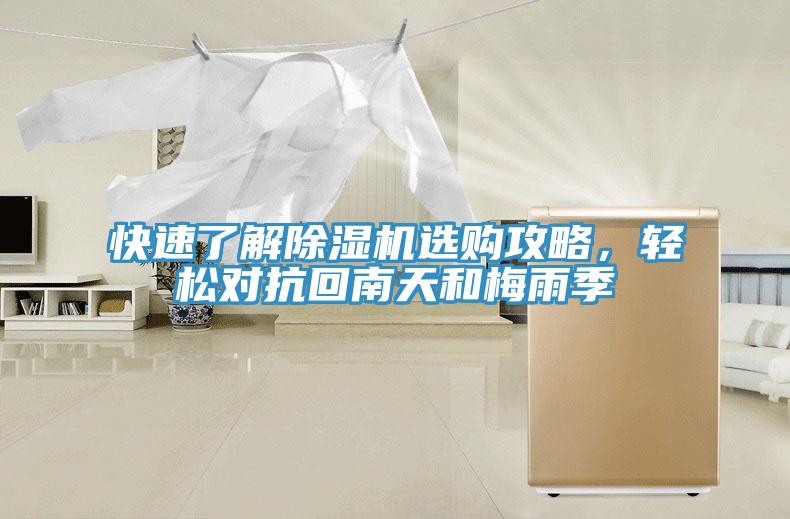 快速了解除濕機(jī)選購攻略，輕松對抗回南天和梅雨季