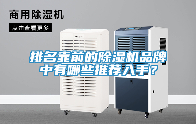 排名靠前的除濕機品牌中有哪些推薦入手？