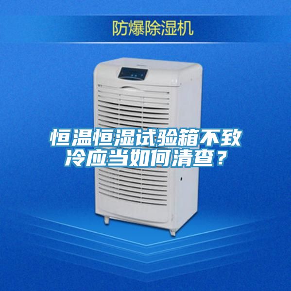 恒溫恒濕試驗箱不致冷應(yīng)當(dāng)如何清查？
