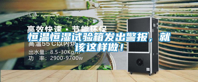 恒溫恒濕試驗(yàn)箱發(fā)出警報(bào)，就該這樣做！