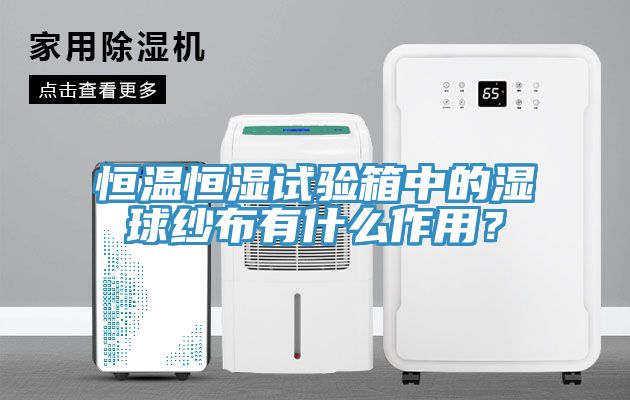 恒溫恒濕試驗箱中的濕球紗布有什么作用？