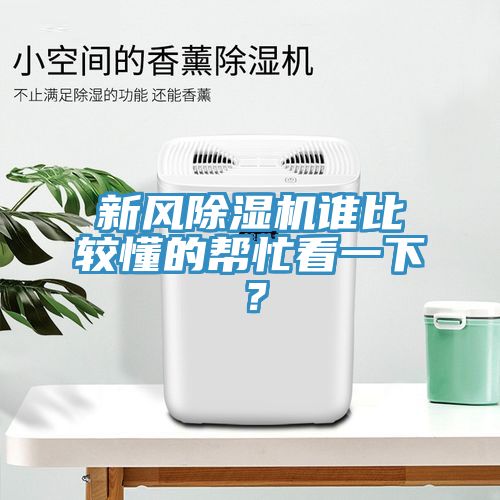 新風除濕機誰比較懂的幫忙看一下？