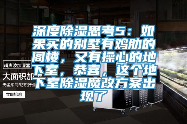 深度除濕思考5：如果買的別墅有雞肋的閣樓，又有操心的地下室，恭喜，這個(gè)地下室除濕魔改方案出現(xiàn)了