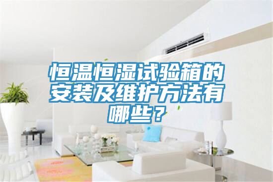 恒溫恒濕試驗(yàn)箱的安裝及維護(hù)方法有哪些？