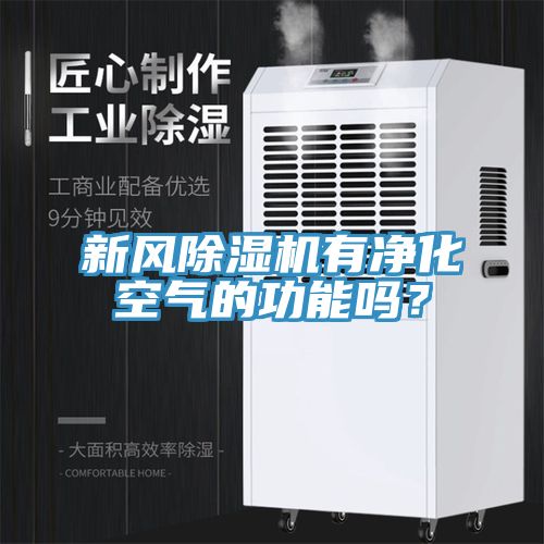 新風除濕機有凈化空氣的功能嗎？