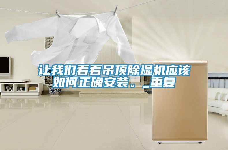 讓我們看看吊頂除濕機(jī)應(yīng)該如何正確安裝。_重復(fù)