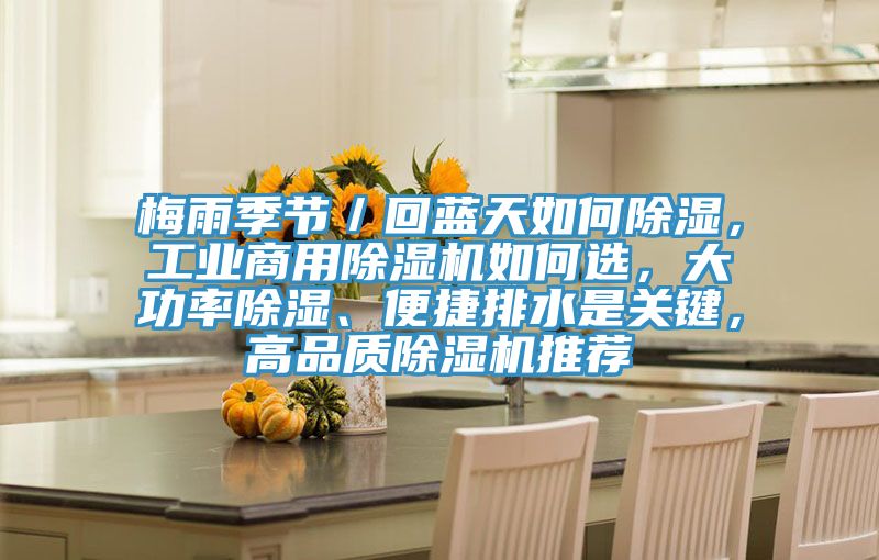 梅雨季節(jié)／回藍(lán)天如何除濕，工業(yè)商用除濕機(jī)如何選，大功率除濕、便捷排水是關(guān)鍵，高品質(zhì)除濕機(jī)推薦