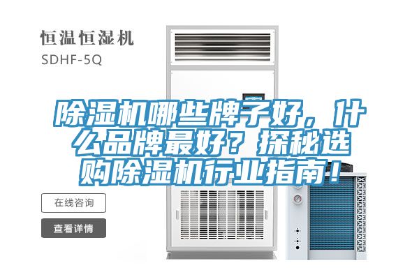 除濕機(jī)哪些牌子好，什么品牌最好？探秘選購(gòu)除濕機(jī)行業(yè)指南！